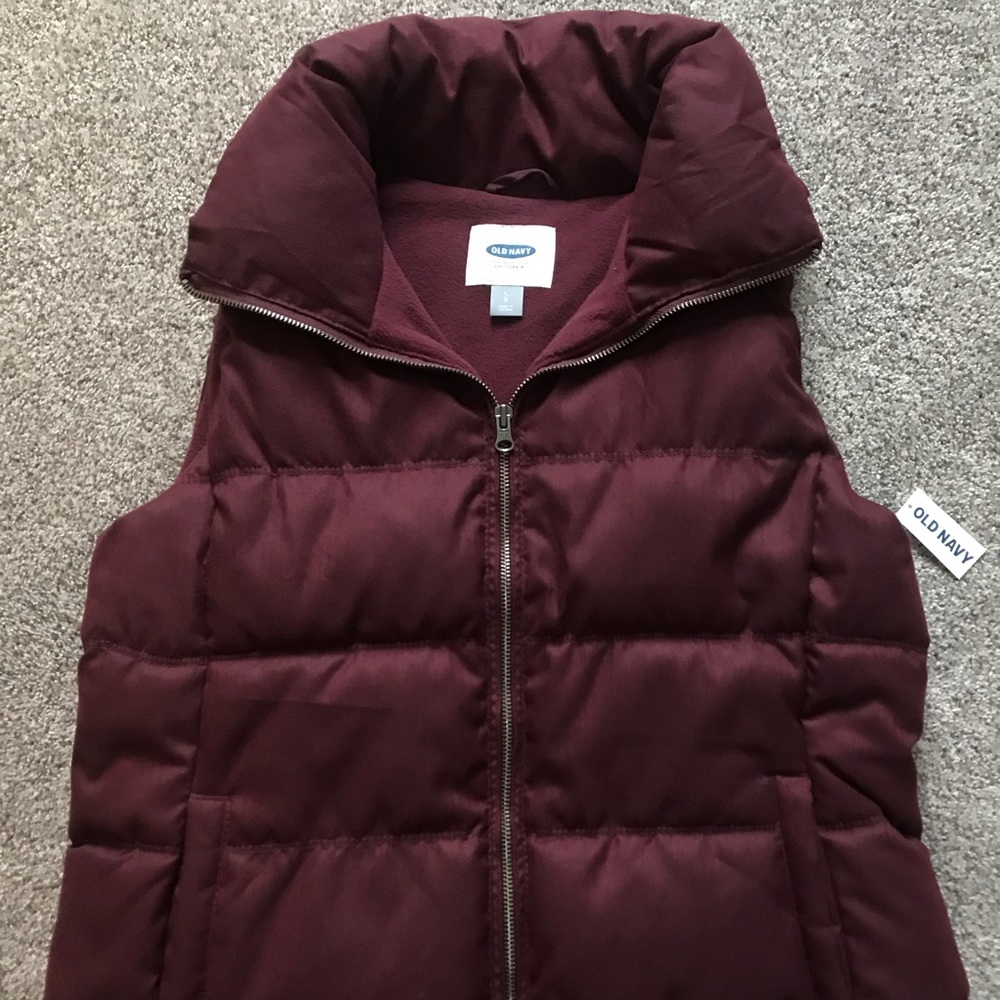 Maroon Old Navy Puffer Vest